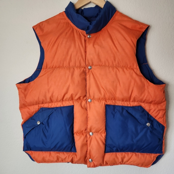 Other - Men's Blue & Orange Reversible Puffer Vest Size L